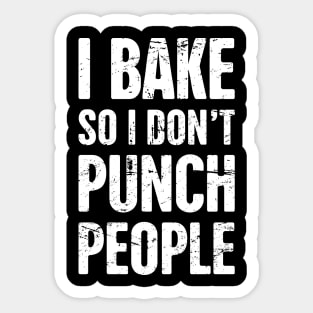 Distressed Funny Baker Quote Sticker